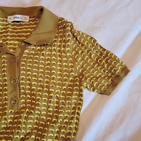 Zara knit polo shirt - Picture 3 of 4